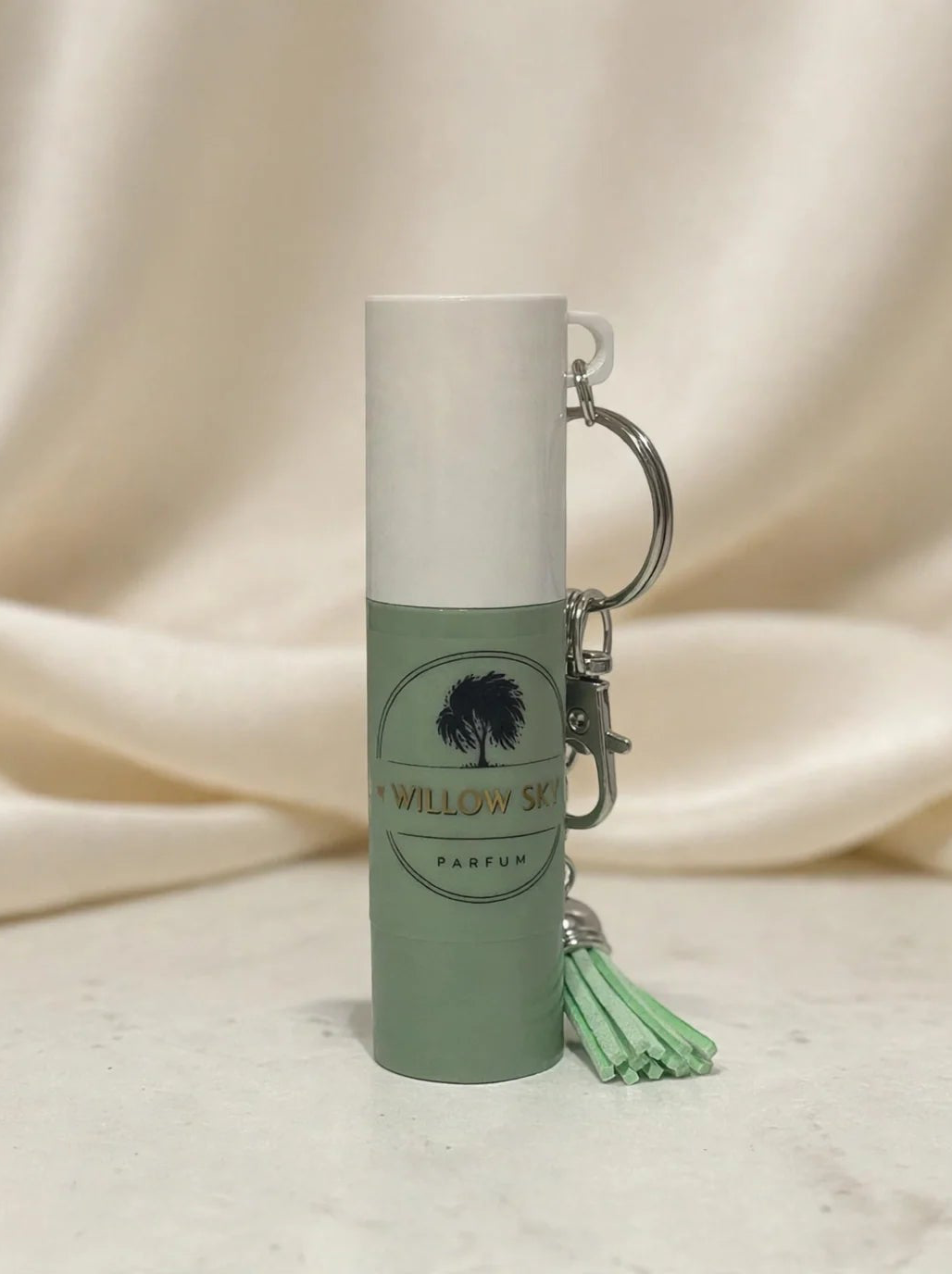 Green Perfume Keychain — Twist & Spray